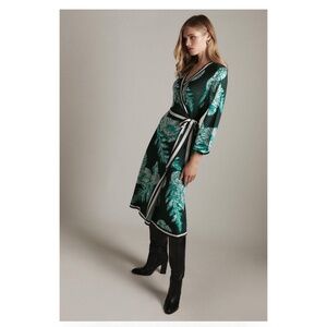 Jacquard wrap dress NWT